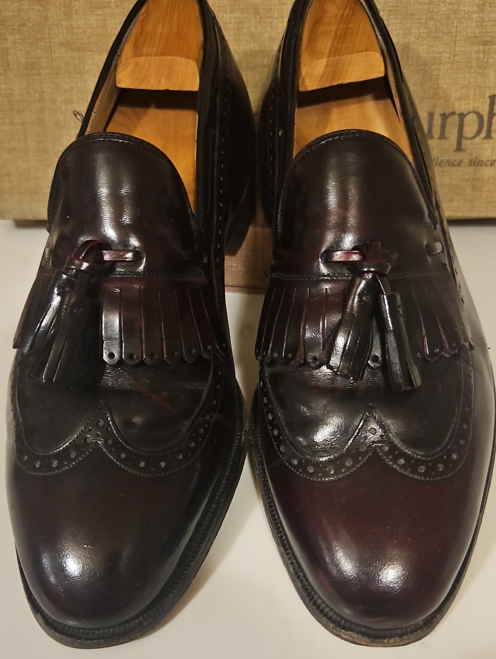 Johnston & Murphy Men’s Tassel Loafers in Dark Brown Leather